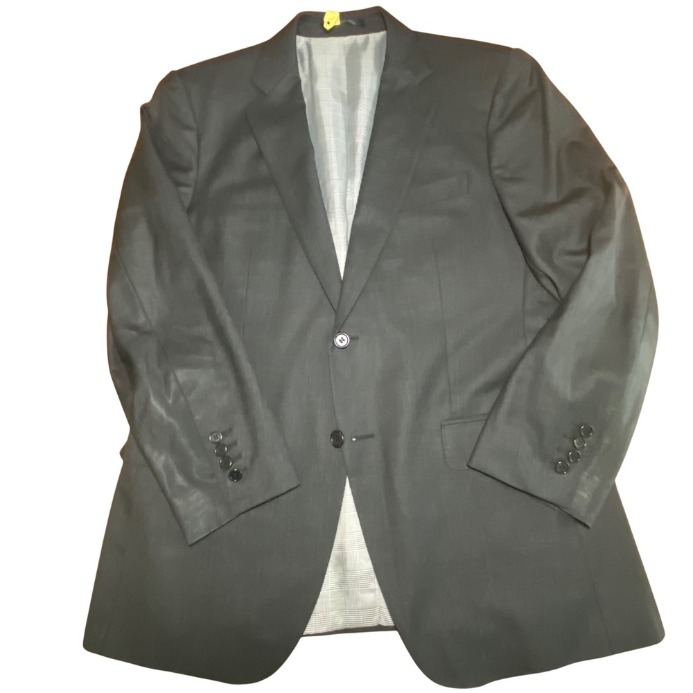 Chris Cobb Vitale Barberis Canonico Super 150s Wool Blazer Charcoal Grey Men 42R